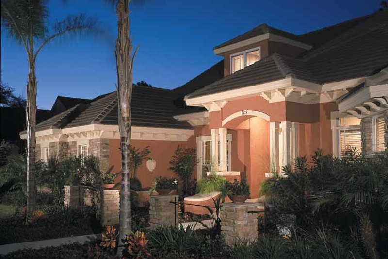 Dream House Plan - Exterior - Front Elevation 5 for Mediterranean House Plan #417-746 - 3 bed, 4 bath