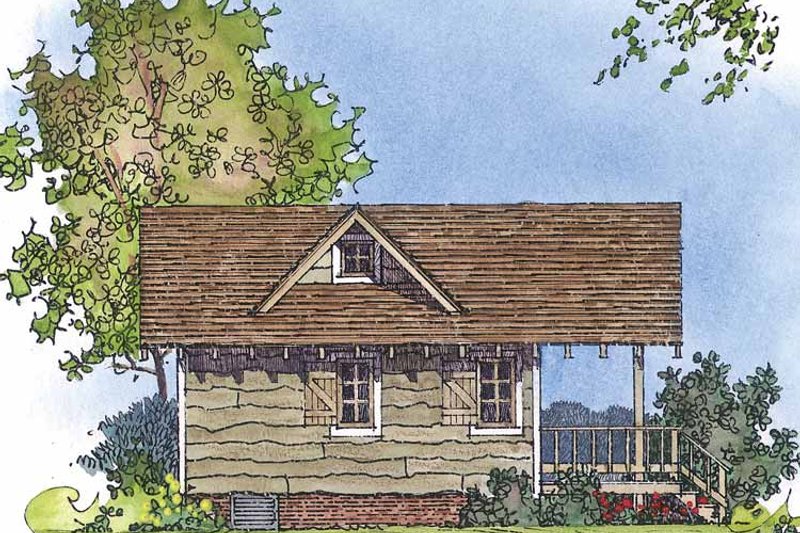 House Blueprint - Exterior - Other Elevation for Country House Plan #1016-71 - 1 bed, 1 bath