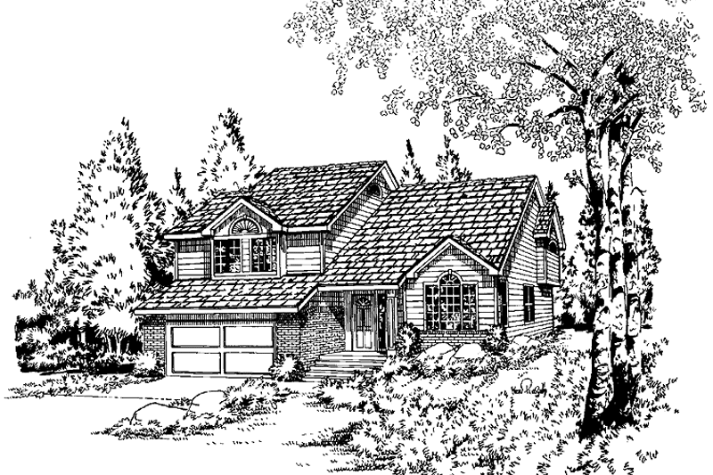 House Blueprint - Contemporary Exterior - Front Elevation Plan #300-137