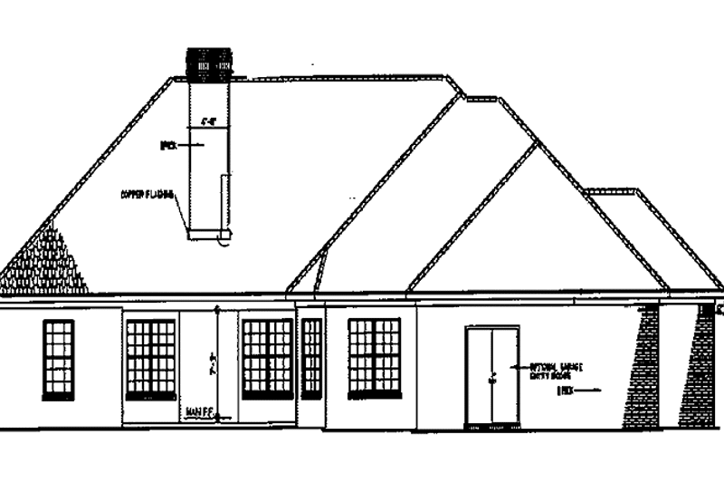 Dream House Plan - Exterior - Rear Elevation for Ranch House Plan #17-2789 - 3 bed, 2 bath