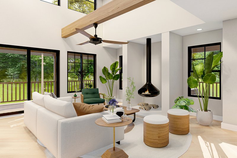 Architectural House Design - Interior - Family Room for Cottage House Plan #124-1366 - 3 bed, 2.5 bath