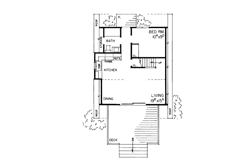 Home Plan - Floor Plan - Main Floor House Plan #72-544 - 1 bed, 1 bath