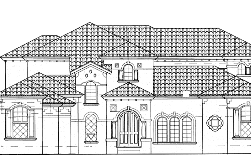 House Blueprint - Mediterranean Exterior - Front Elevation Plan #417-764