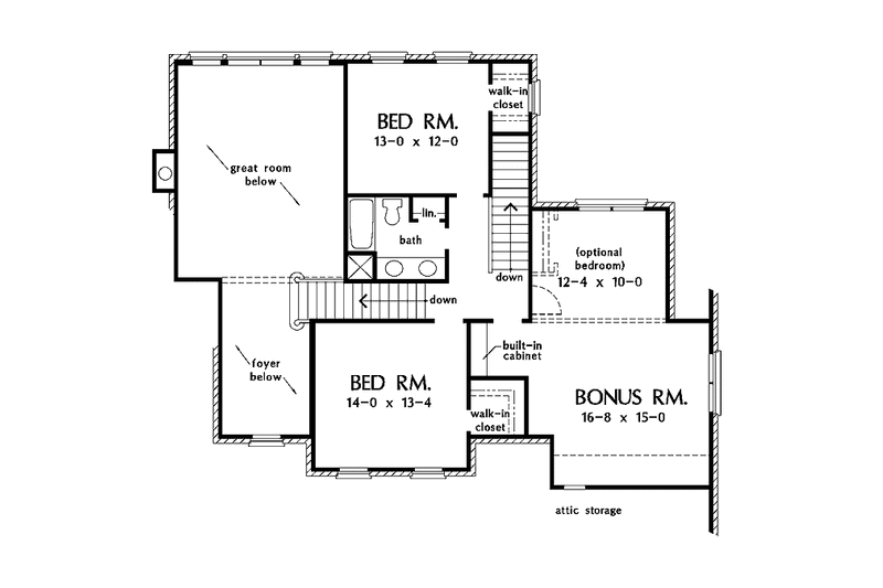 Architectural House Design - Floor Plan - Upper Floor for Traditional House Plan #929-472 - 4 bed, 3 bath