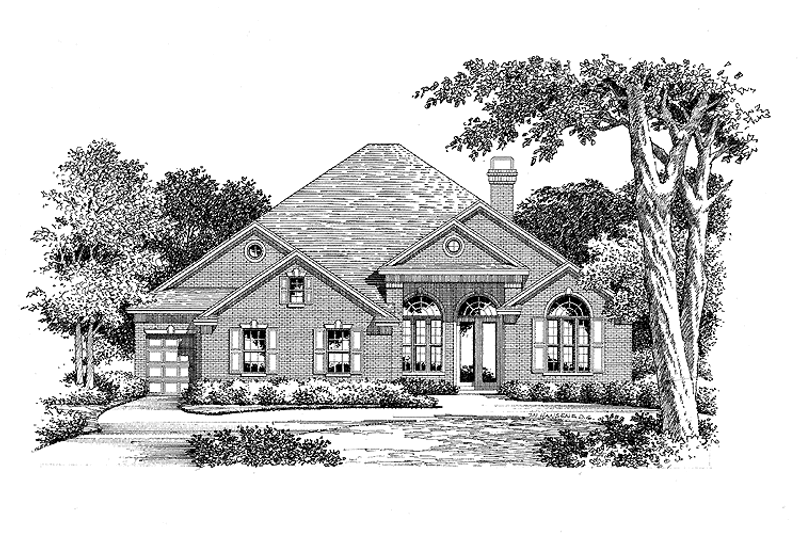 House Plan Design - Traditional Exterior - Front Elevation Plan #999-45