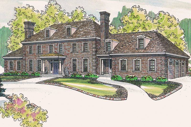 Architectural House Design - Traditional Exterior - Front Elevation Plan #124-463