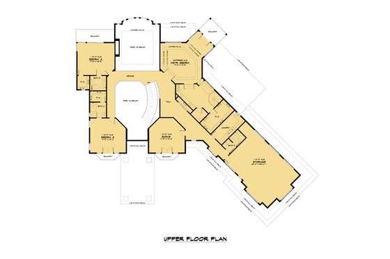 Floor Plan - Upper Floor for Traditional House Plan #1066-127 - 4 bed, 6.5 bath