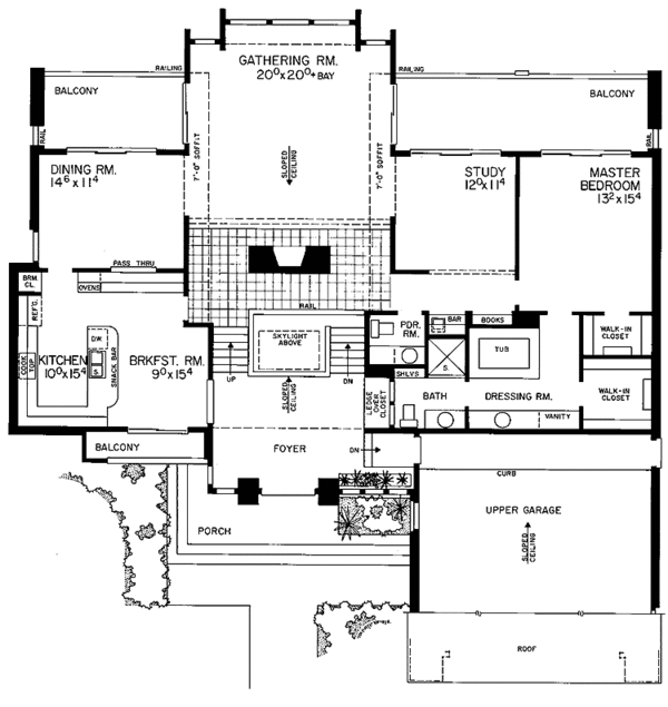 Dream House Plan - Contemporary Floor Plan - Main Floor Plan #72-756