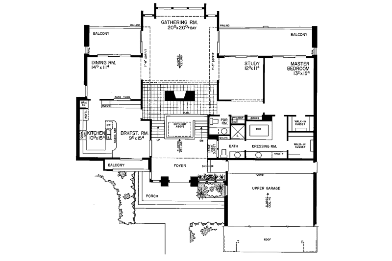House Plan Design - Floor Plan - Main Floor for Contemporary House Plan #72-756 - 3 bed, 0 bath
