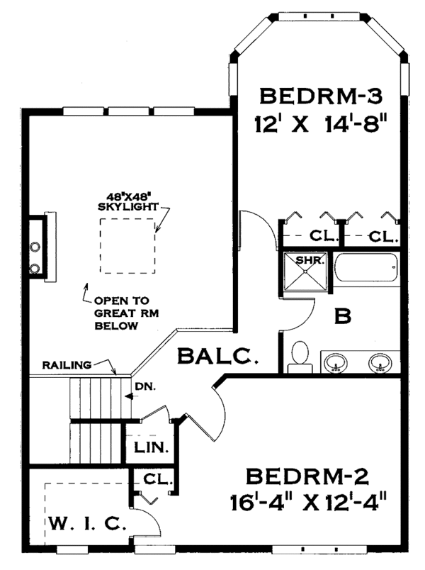 Dream House Plan - Colonial Floor Plan - Upper Floor Plan #456-73