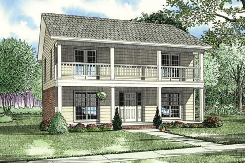 House Blueprint - Southern Exterior - Front Elevation Plan #17-2270