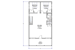 Floor Plan - Upper Floor for Country House Plan #1116-24 - 3 bed, 2.5 bath