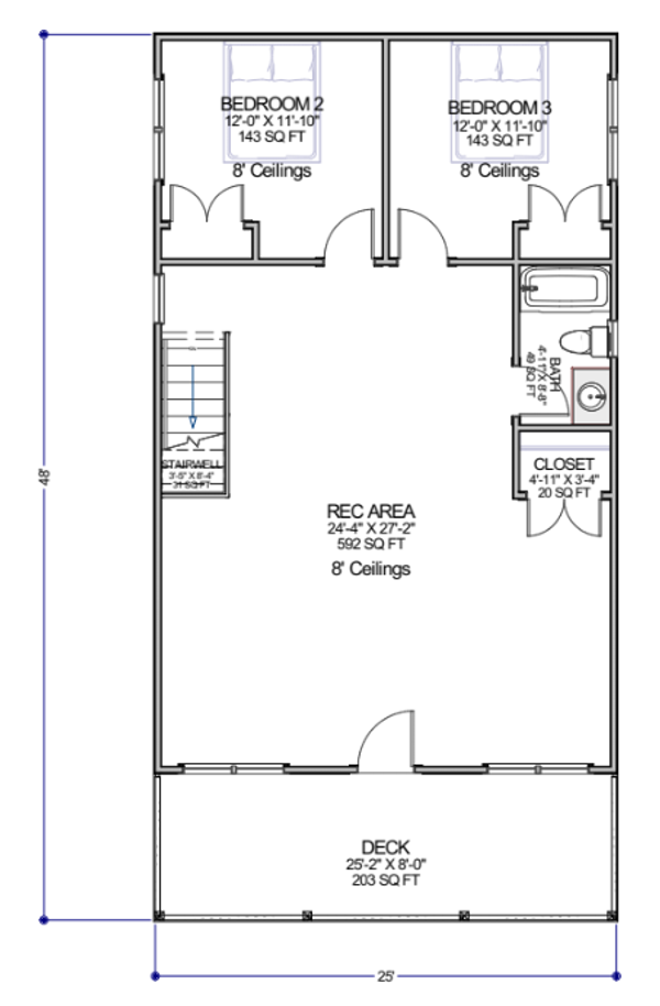 Country Floor Plan - Upper Floor Plan #1116-24