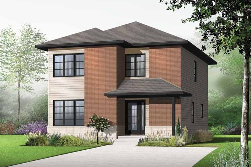 Dream House Plan - Contemporary Exterior - Front Elevation Plan #23-2553