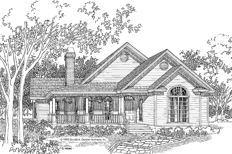 Home Plan - Country Exterior - Front Elevation Plan #929-452