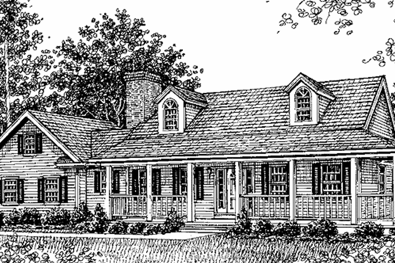Home Plan - Colonial Exterior - Front Elevation Plan #1003-2