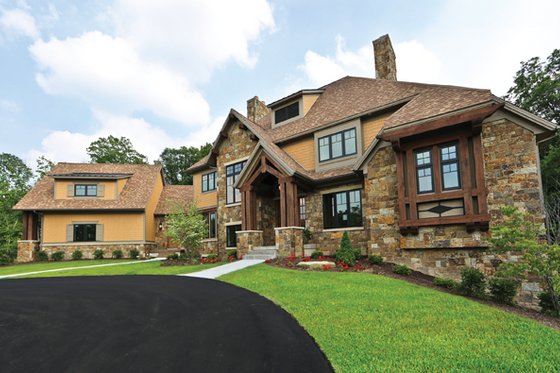 Exterior - Front Elevation 3 for European House Plan #928-267 - 4 bed, 5 bath