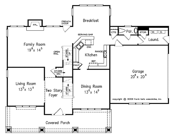 Architectural House Design - Craftsman Floor Plan - Main Floor Plan #927-263