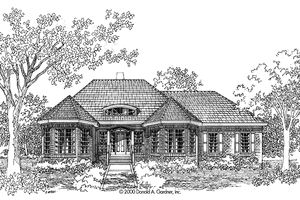European Exterior - Front Elevation Plan #929-580