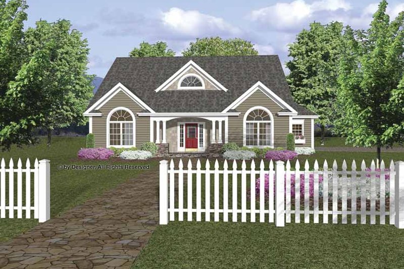 Home Plan - Traditional Exterior - Front Elevation Plan #56-667