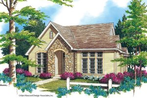 Cottage Exterior - Front Elevation Plan #48-519