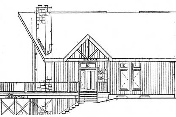 Exterior - Other Elevation for Cabin House Plan #3-104 - 3 bed, 2 bath