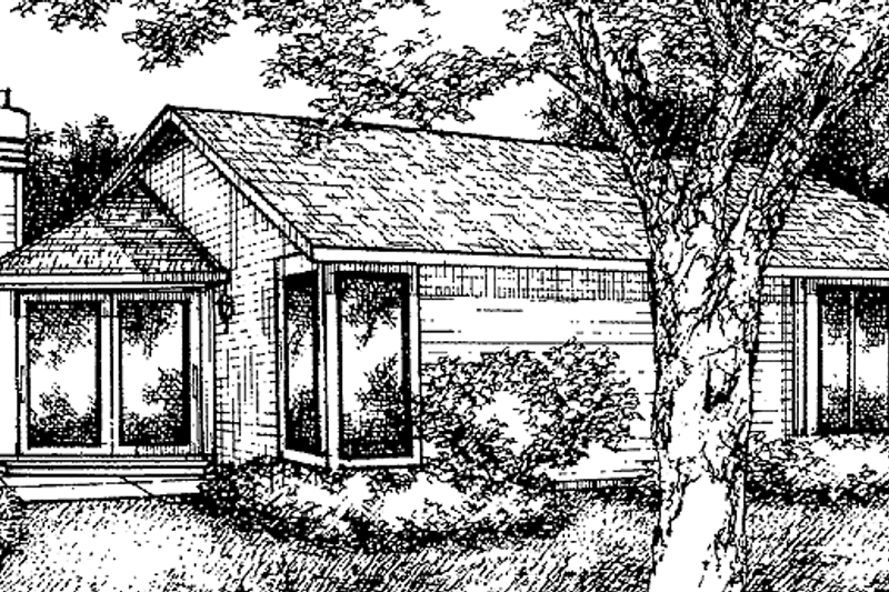 Home Plan - Exterior - Rear Elevation for Traditional House Plan #320-1503 - 3 bed, 2 bath