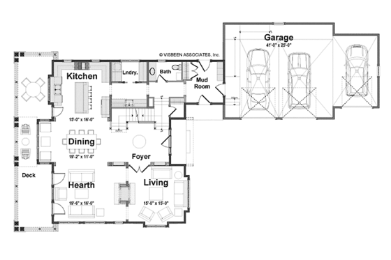 Floor Plan - Main Floor for Victorian House Plan #928-53 - 3 bed, 2.5 bath