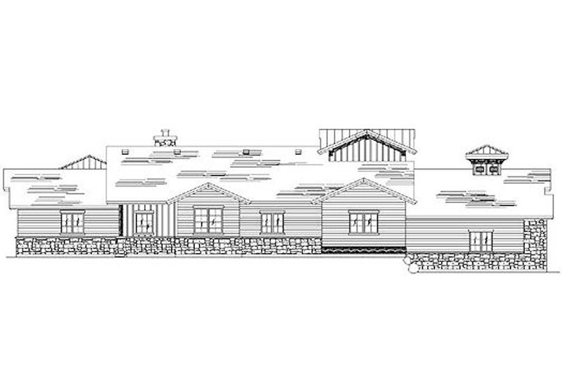 Home Plan - Exterior - Rear Elevation for Craftsman House Plan #5-371 - 5 bed, 3 bath