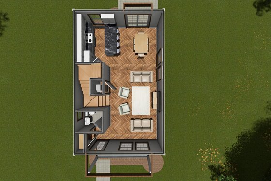 Floor Plan - Main Floor 1 for Cottage House Plan #513-2222 - 3 bed, 2.5 bath