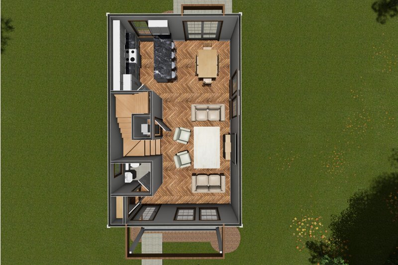 Architectural House Design - Floor Plan - Main Floor 1 for Cottage House Plan #513-2222 - 3 bed, 2.5 bath