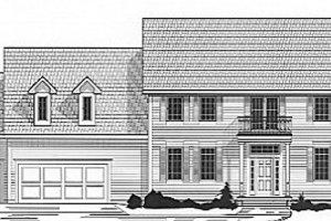 Colonial Exterior - Front Elevation Plan #67-621