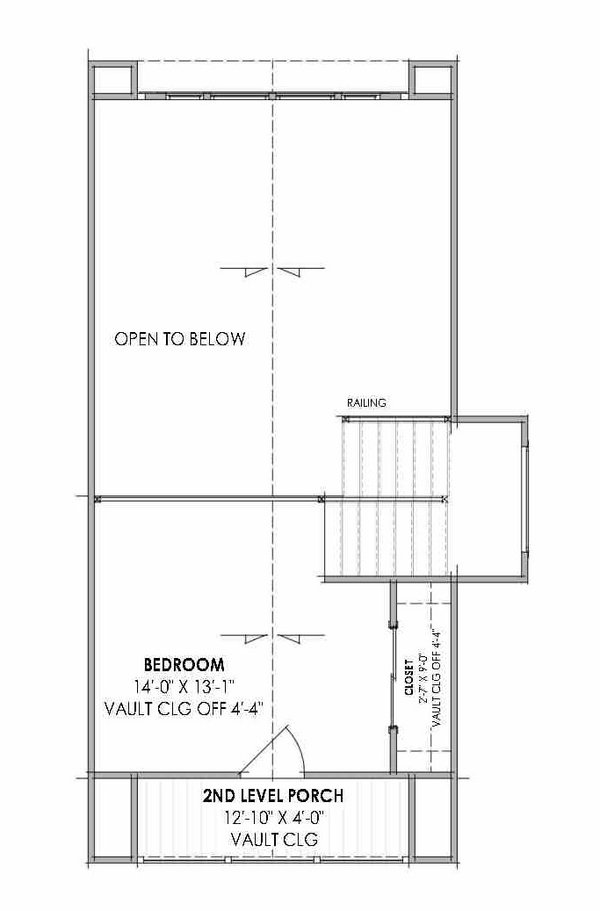 Architectural House Design - Floor Plan - Upper Floor for Cabin House Plan #1096-198 - 1 bed, 1 bath