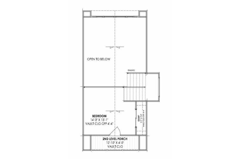 Architectural House Design - Floor Plan - Upper Floor for Cabin House Plan #1096-198 - 1 bed, 1 bath