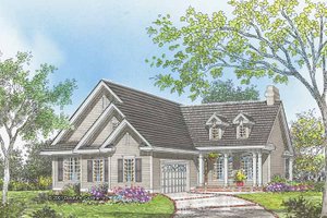 Exterior - Front Elevation 3 for Country House Plan #929-620 - 3 bed, 2 bath