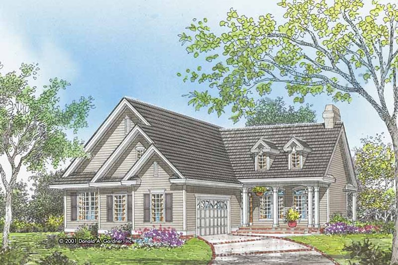 Home Plan - Exterior - Front Elevation 3 for Country House Plan #929-620 - 3 bed, 2 bath