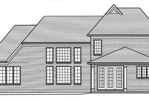 Exterior - Rear Elevation for Cottage House Plan #46-865 - 4 bed, 2.5 bath