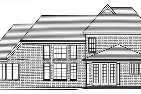 Exterior - Rear Elevation for Cottage House Plan #46-865 - 4 bed, 2.5 bath