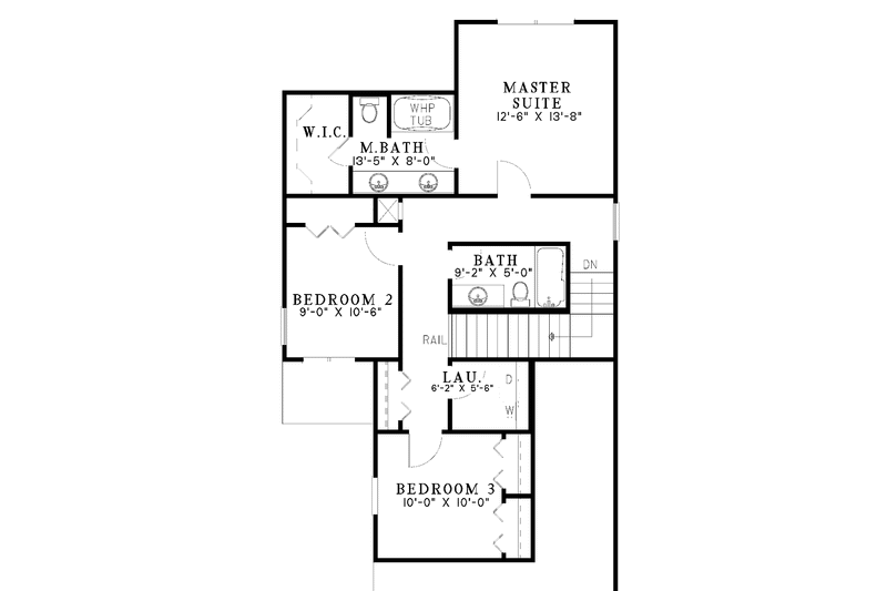 Home Plan - Floor Plan - Upper Floor for Traditional House Plan #17-2996 - 3 bed, 2.5 bath