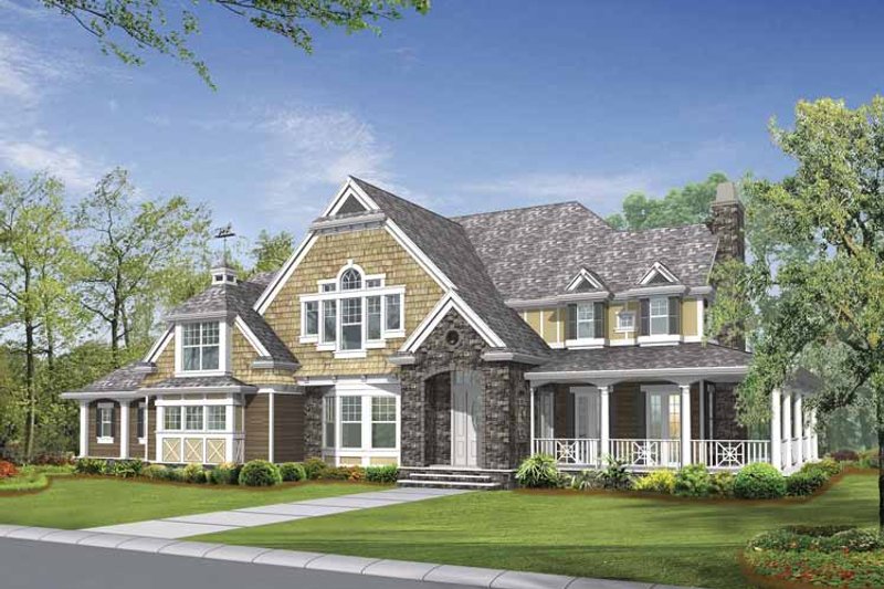 House Blueprint - Craftsman Exterior - Front Elevation Plan #132-510