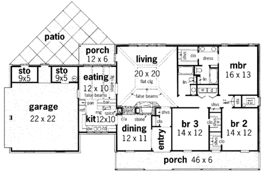 Farmhouse Style House Plan 3 Beds 2 Baths 1800 Sq/Ft