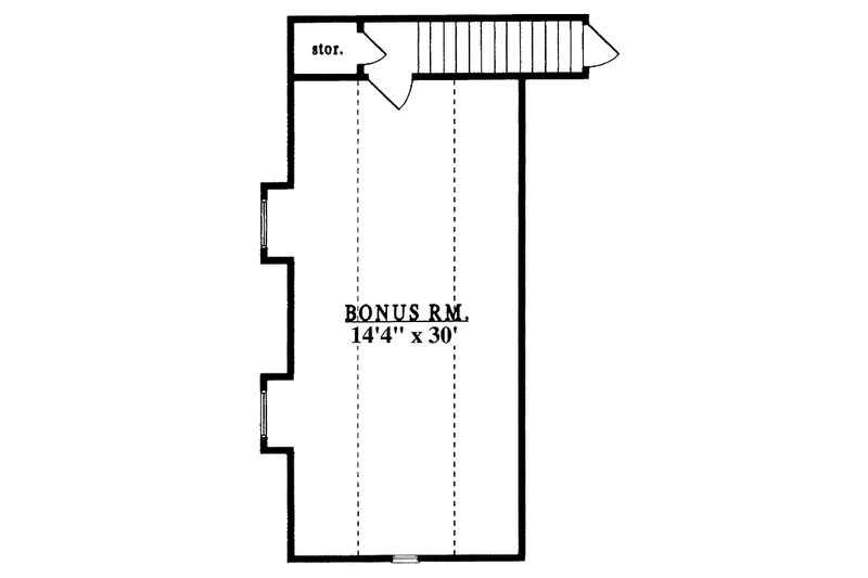Dream House Plan - Floor Plan - Upper Floor for Country House Plan #42-619 - 3 bed, 2 bath