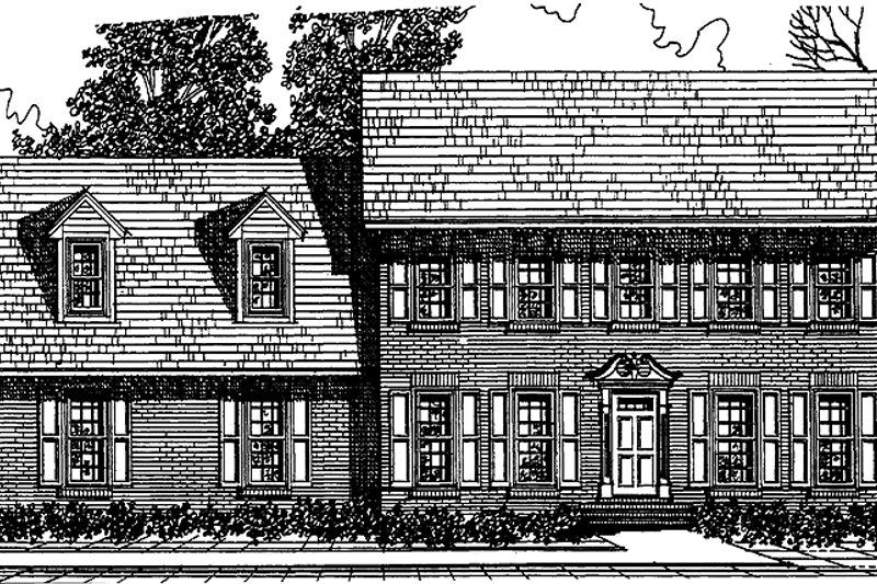 Home Plan - Colonial Exterior - Front Elevation Plan #30-275