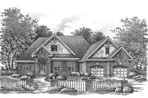 Exterior - Front Elevation 3 for Ranch House Plan #929-733 - 3 bed, 2 bath