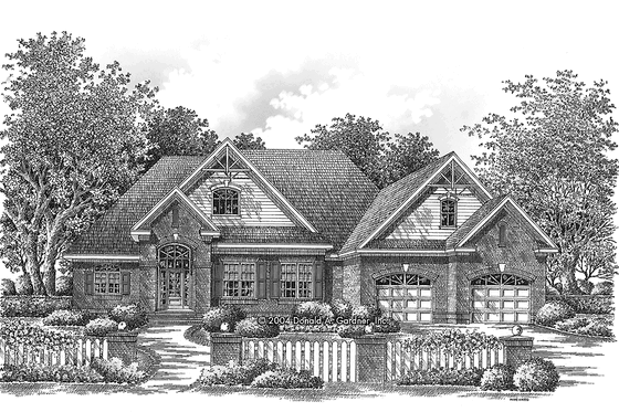 Exterior - Front Elevation 3 for Ranch House Plan #929-733 - 3 bed, 2 bath