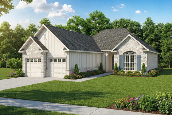 Exterior - Front Elevation 3 for Traditional House Plan #17-188 - 2 bed, 2 bath