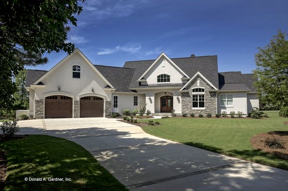 Exterior - Front Elevation 3 for European House Plan #929-903 - 3 bed, 2.5 bath