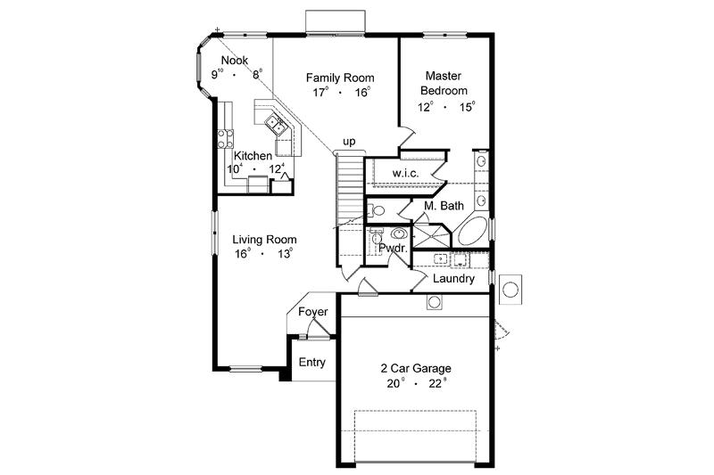 Dream House Plan - Floor Plan - Main Floor for Contemporary House Plan #1015-45 - 4 bed, 2.5 bath