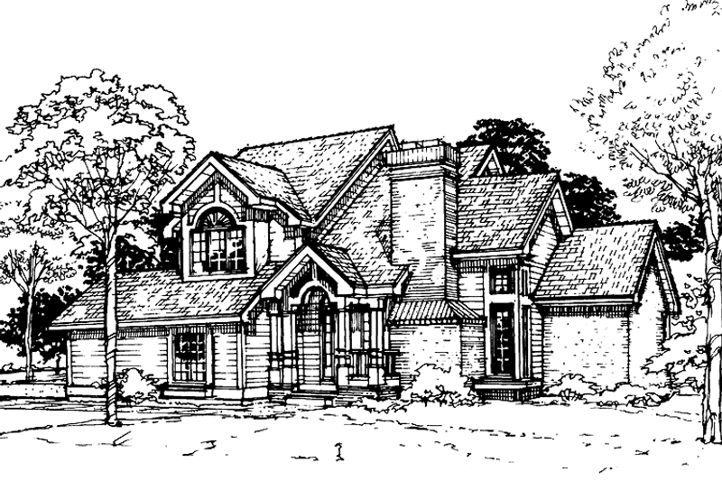 Home Plan - Exterior - Front Elevation 3 for Contemporary House Plan #320-690 - 3 bed, 2.5 bath
