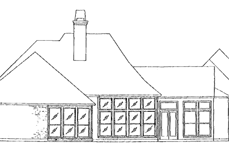 House Plan Design - Exterior - Rear Elevation for Country House Plan #301-120 - 4 bed, 3 bath